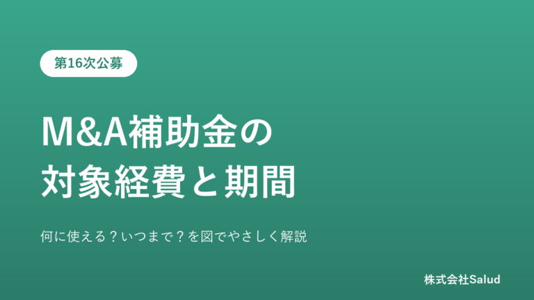 M&A補助金の対象経費と期間